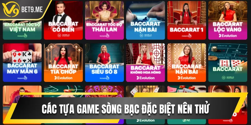 Các tựa game sòng bạc đặc biệt nên thử tại nhà cái