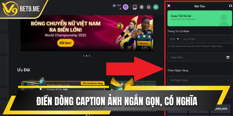 Rút tiền V9bet
